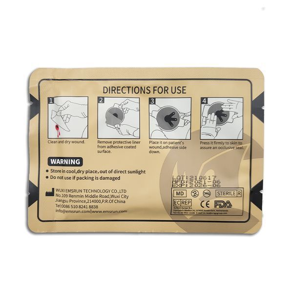 Вентилируемый окклюзионный клапан Rhino Rescue Chest Seal 6 inch 6 фото