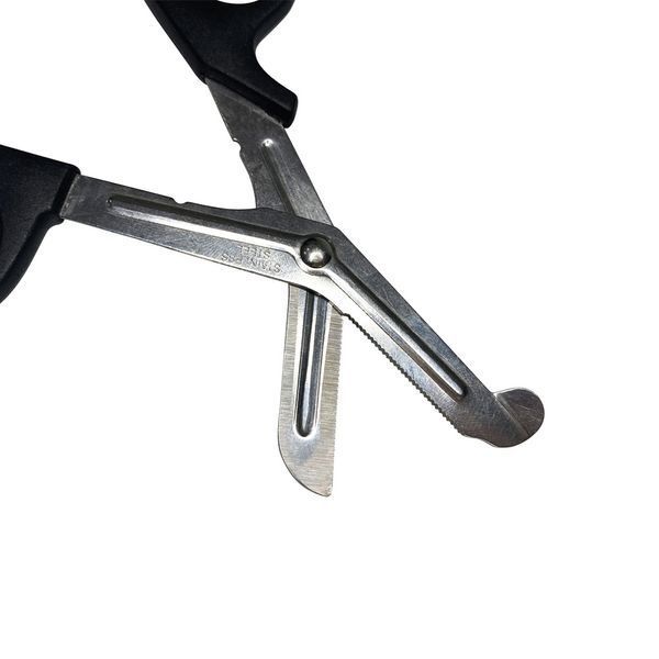 Медицинские ножницы, ножницы парамедицинские, черного цвета. Trauma Scissor 16,5см 8 фото