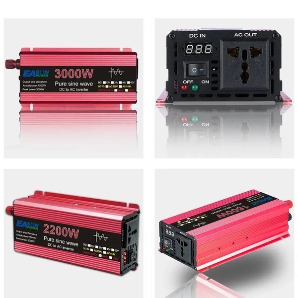 Інвертор EA SUN POWER 3000W 12v 220v 50hz чиста синусоїда 22 фото