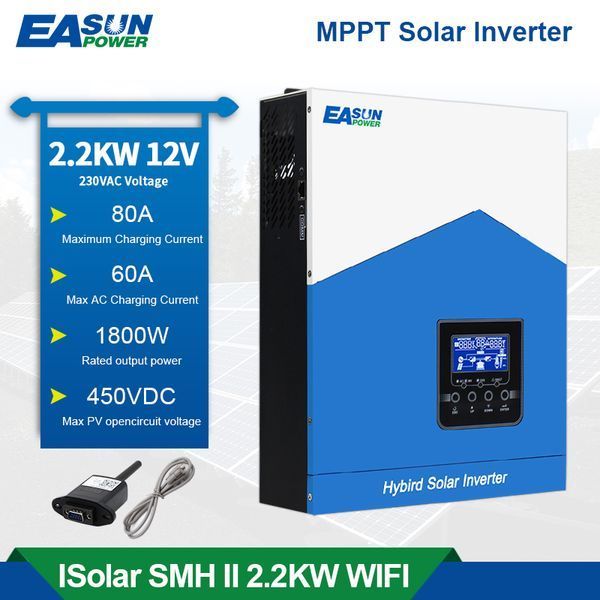 Гібридний сонячний інвертор EASUN POWER 2.2kW 12V ISolar-SMH-II-2.2KW 567 фото